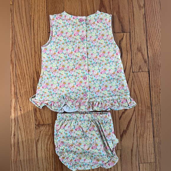 Stitchy Fish just keep blooming diaper set - Picture 2 of 3